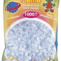 HAMA-Perlen leuchtblau 1000 Stück, 1 Beutel