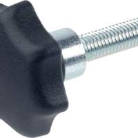 Star knob screw, plastic, d1 32 mm d2 M 6 mm l25 mm, 25 pieces