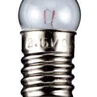 Kugelförmige Lampe Sockel E10 12,0 Volt 1,2 Watt 24mm klar,10er Pack