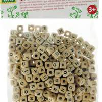 Holz Buchstabenwürfelperlen 300-teilig