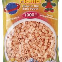 HAMA-Perlen NACHTLEUCHTEND ROSA 1000 Stück, 1 Beutel