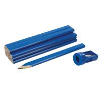 Carpenter's pencils with sharpener, pack of 13