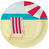 Amscan 23cm Paper Plates Summer Theme Party Children Beach Vacation